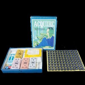 Avalon Hill Acquire Board Game GA-140 Bookshelf Version 108 Tiles No Racks